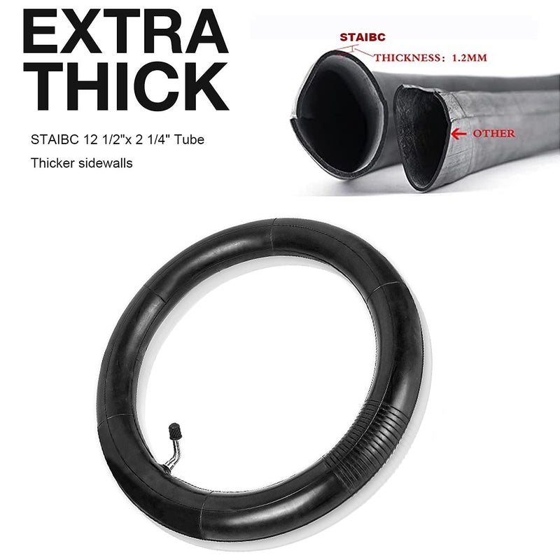 StaiBC 1-Pack 12.5"" Scooter Inner Tube 12 1/2 X 2 1/4 Angled Valve Stem 12.5"" X 2.25"" Tube Compatible With 12.5X1.75 12.5 X 1.95 12.5 X 2.125 12.5 X 2.25 Most Bike And Scooter Tire Tube - Image 5
