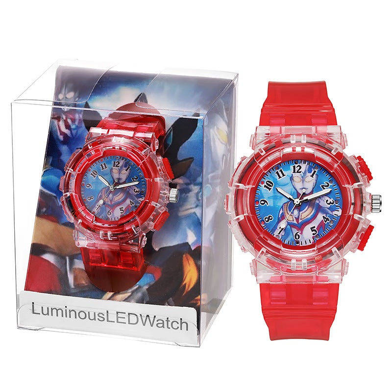Glowing Ultra Hero Kids Watch Quartz Red Degas