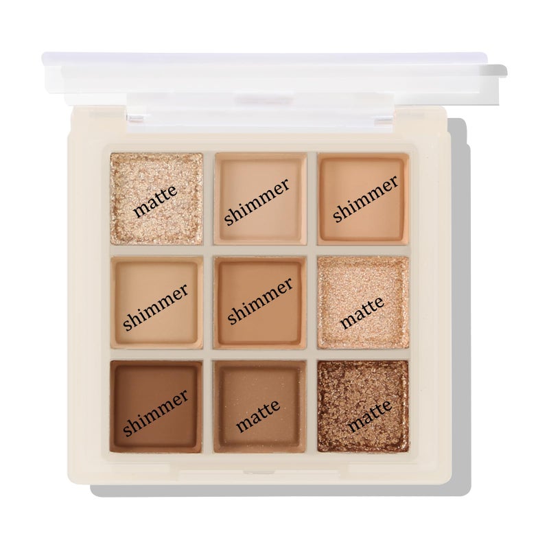 Boobeen Nude Eyeshadow Palette - Matte and Shimmer Makeup, Highly Pigmented Creamy Eye Shadow Powder, Create a Neutral Eye Look, Long Wearing - Image 2