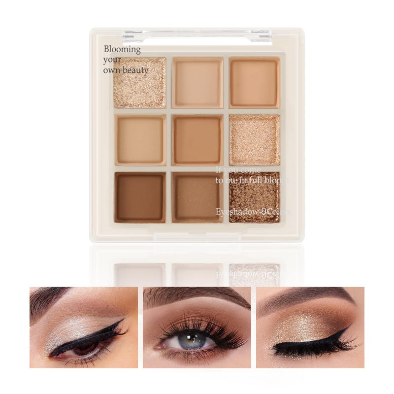 Boobeen Nude Eyeshadow Palette - Matte and Shimmer Makeup, Highly Pigmented Creamy Eye Shadow Powder, Create a Neutral Eye Look, Long Wearing - Image 1