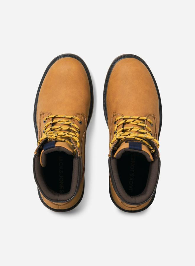 JACK & JONES Brown Lace-Up PU Nubuck Boots - Image 2
