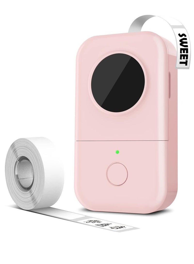 Phomemo D30 Label Printer- Portable Mini Thermal Bluetooth Label Maker,Label Maker Machine Easy to use for Organization, Home, Office,Include 1Roll D30 Thermal Paper,Color-Pink - Image 1