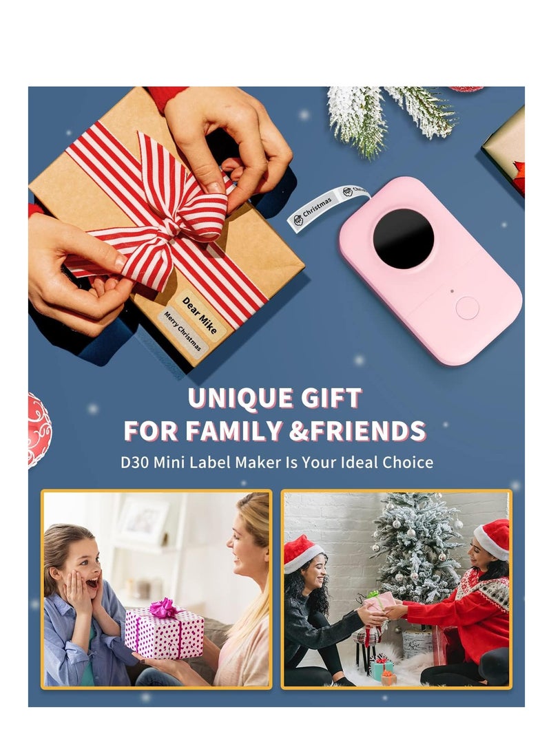 Phomemo D30 Label Printer- Portable Mini Thermal Bluetooth Label Maker,Label Maker Machine Easy to use for Organization, Home, Office,Include 1Roll D30 Thermal Paper,Color-Pink - Image 5