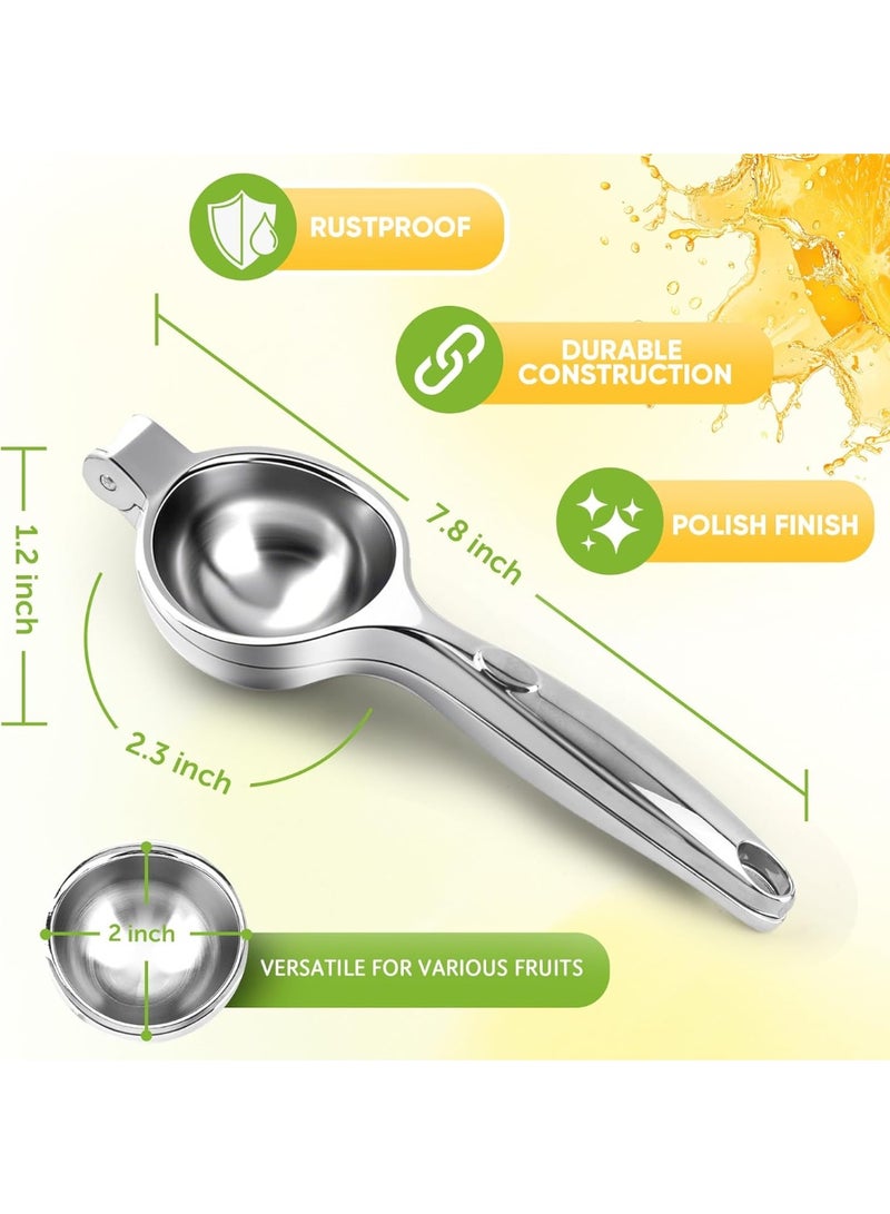 ليكسيس عصارة ليمون كبيرة، عصارة ليمون من الفولاذ المقاوم للصدأ، عصارة حمضيات يدوية شديدة التحمل، أدوات مطبخ، عصارة ليمون، أداة بار، عصارة ليمون يدوية معدنية سهلة التنظيف - Image 2