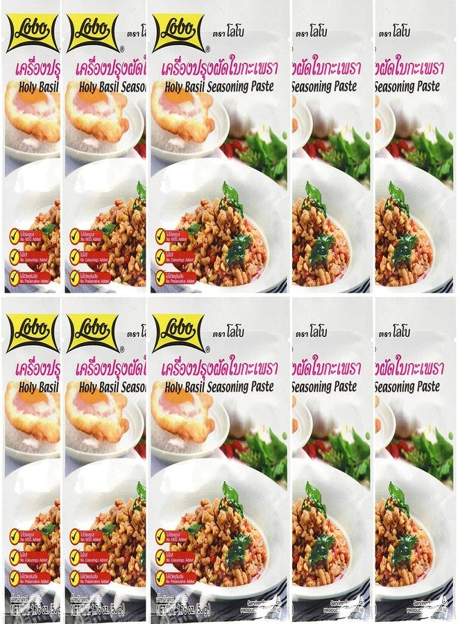 Lobo Thai Holy Basil Seasoning Paste 50g. (Pack of 10) - Image 1