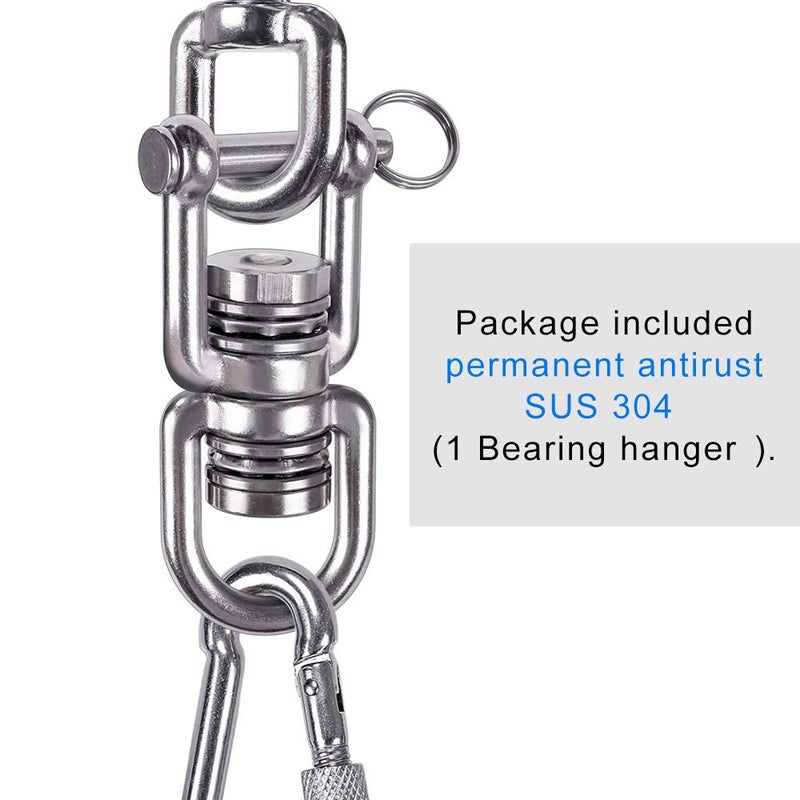 BeneLabel Swing Swivel with 2 Bearing, 360° Rotation, 770LB Capacity, Safest Rotational Device Hanging Accessory for Web Tree Swing, Aerial Dance, Children's Swing, Yoga Swing Sets - Image 4