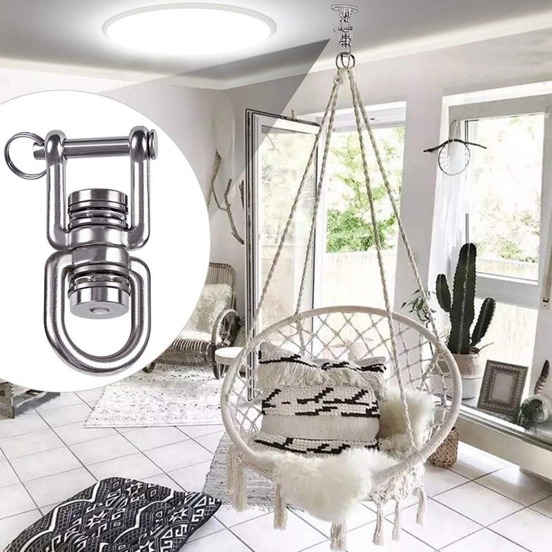 BeneLabel Swing Swivel with 2 Bearing, 360° Rotation, 770LB Capacity, Safest Rotational Device Hanging Accessory for Web Tree Swing, Aerial Dance, Children's Swing, Yoga Swing Sets - Image 5