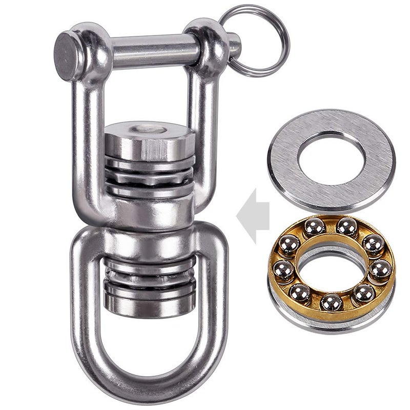 BeneLabel Swing Swivel with 2 Bearing, 360° Rotation, 770LB Capacity, Safest Rotational Device Hanging Accessory for Web Tree Swing, Aerial Dance, Children's Swing, Yoga Swing Sets - Image 1
