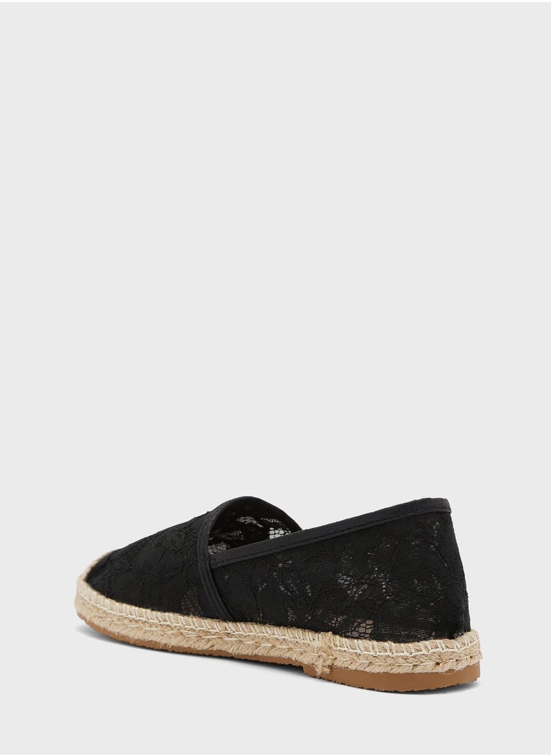 ELLA - All Over Lace Espadrille - Image 1