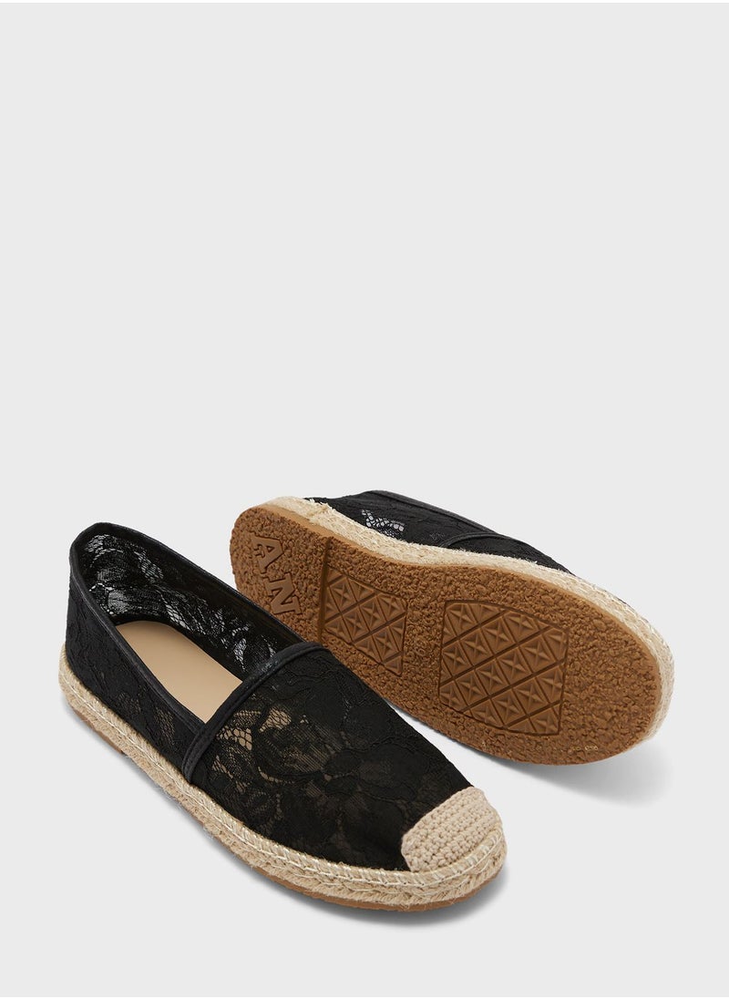 ELLA - All Over Lace Espadrille - Image 1