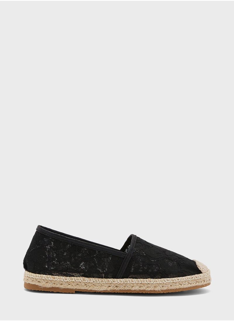 ELLA - All Over Lace Espadrille - Image 1