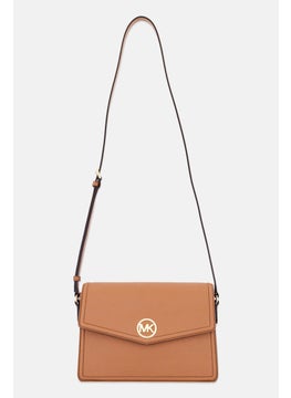 Michael Kors Women Brand Logo Shoulder Bags 21 H x 28 L x 8 W cm, Brown  - Image 1