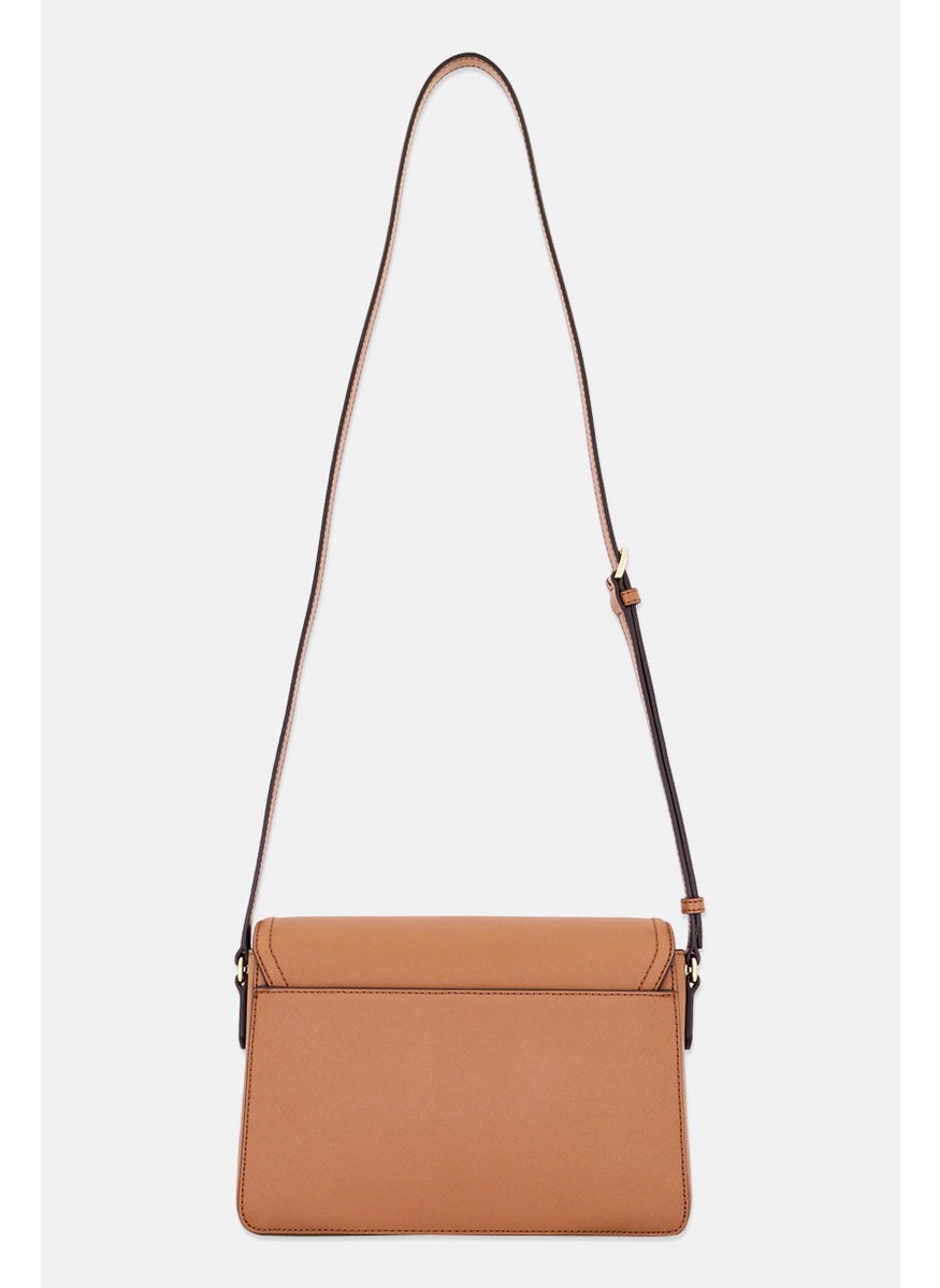 Michael Kors Women Brand Logo Shoulder Bags 21 H x 28 L x 8 W cm, Brown  - Image 3
