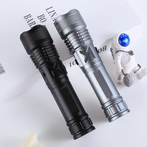 MZ M983 (Rechargeable LED Metal Torch) Zoomable 5 Modes Flashlight, Super Bright 100W Light with 1200mAh Battery - Image 3