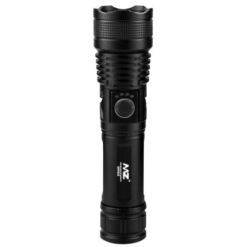 MZ M983 (Rechargeable LED Metal Torch) Zoomable 5 Modes Flashlight, Super Bright 100W Light with 1200mAh Battery - Image 1