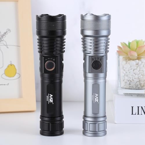 MZ M983 (Rechargeable LED Metal Torch) Zoomable 5 Modes Flashlight, Super Bright 100W Light with 1200mAh Battery - Image 4