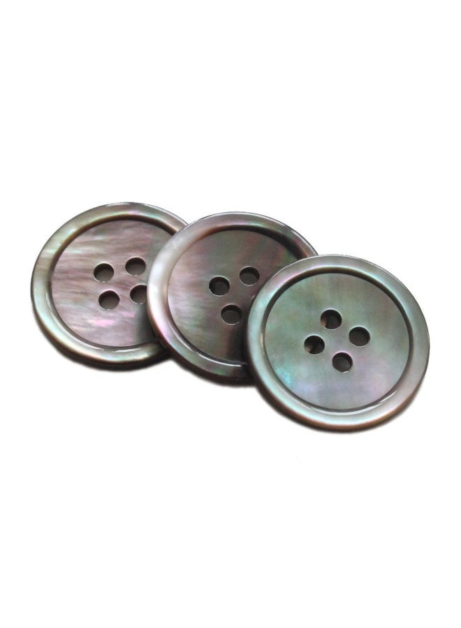 22 Pieces Natural Black Mother Of Pearl Blazer Buttons Suit Buttons Set 20Mm 15Mm Genuine Black Mop Buttons Bulk For Men Black Mop - Image 1