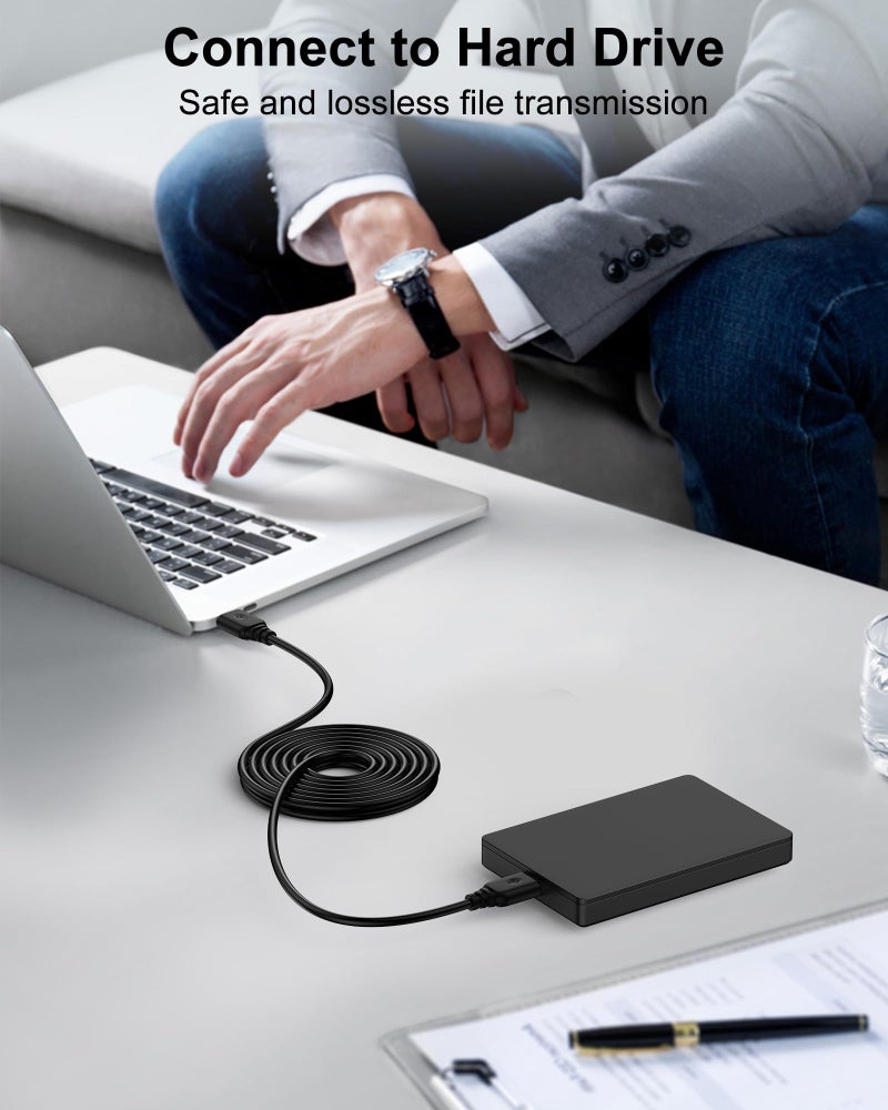 AILKIN USB A to USB A Cable 6FT, USB 3.0 Type A to A Male Cable Double Sided USB Cord for Data Transfer Compatible with External Hard Drives Laptops Cooling Pad/Fan Printer Scanner Speaker DVD Player USB Hub - Image 5