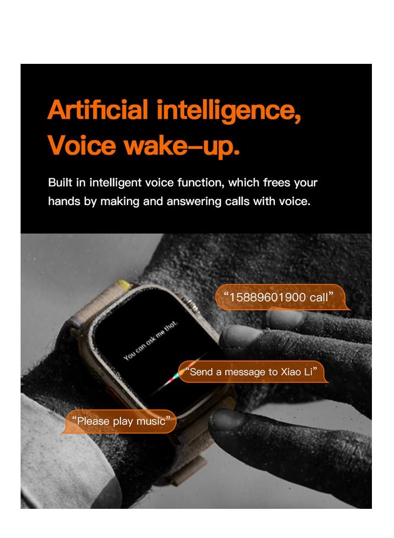 AROAQ T900 Ultra Wireless Charging New Features Super Fast New Smart Watch Grey - Image 3