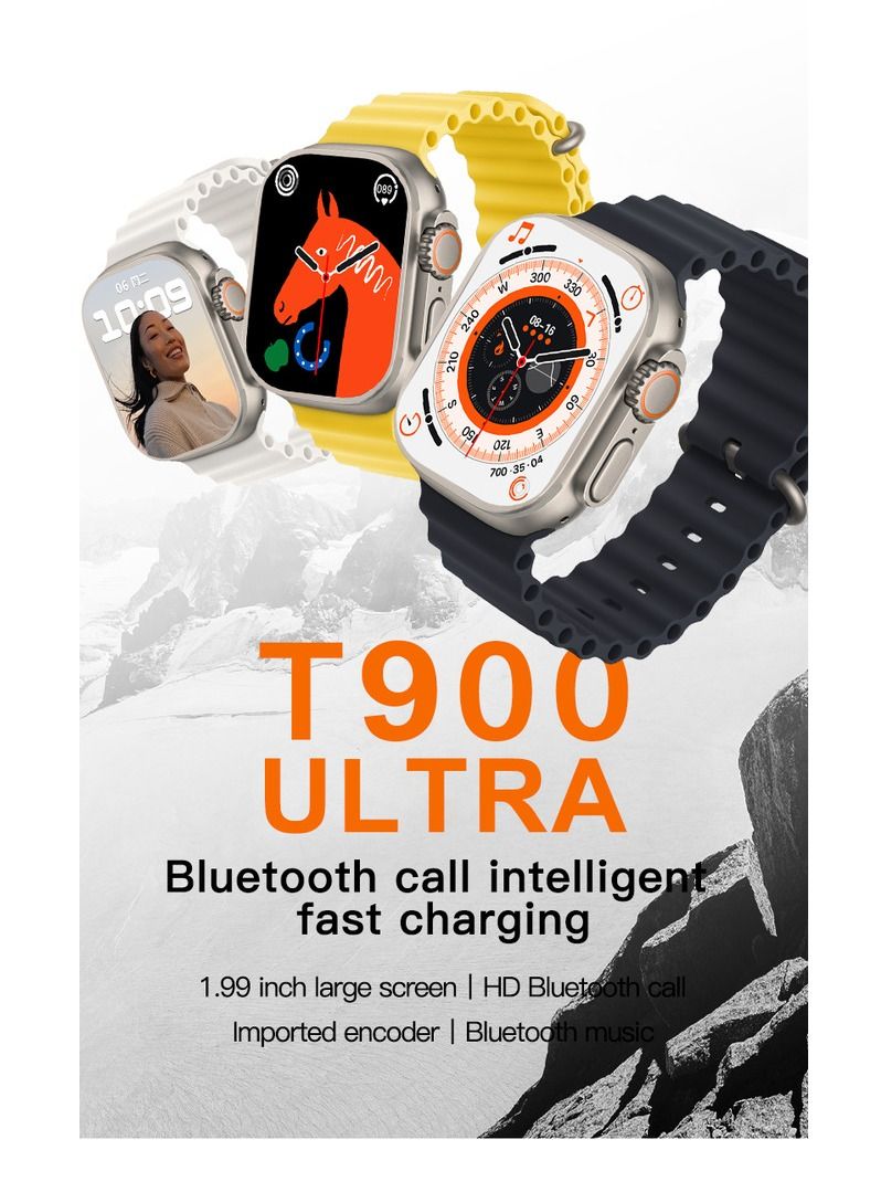 AROAQ T900 Ultra Wireless Charging New Features Super Fast New Smart Watch Grey - Image 2