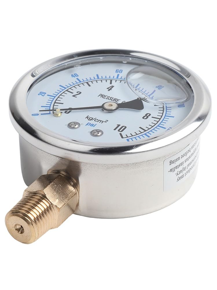 Stainless Steel Hydraulic Oil Pressure Gauge 60mm Flanged Connection 0 10KG Harsh Environment - Image 1