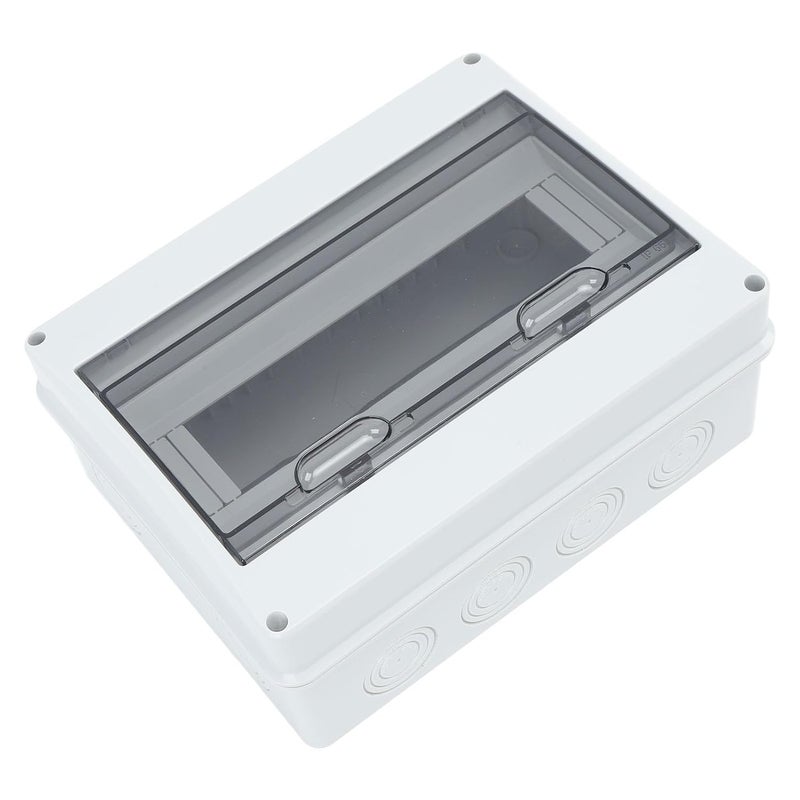 صندوق قواطع الدائرة ABS ذو التصنيف IP65، 12 مسارًا، مثبت على السطح بغطاء قلاب شفاف - Image 3