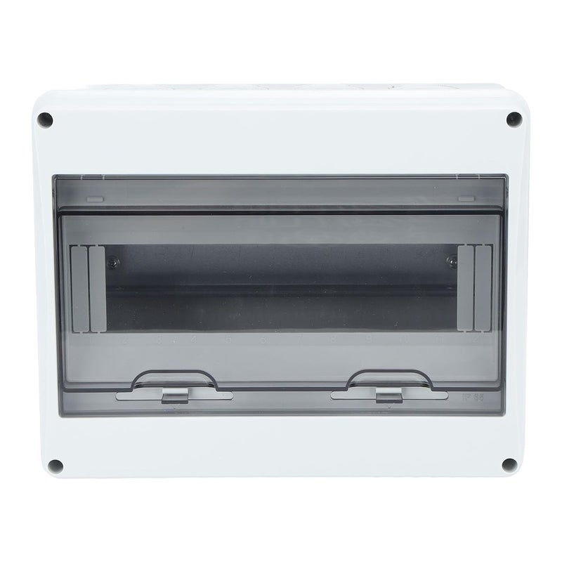 صندوق قواطع الدائرة ABS ذو التصنيف IP65، 12 مسارًا، مثبت على السطح بغطاء قلاب شفاف - Image 5