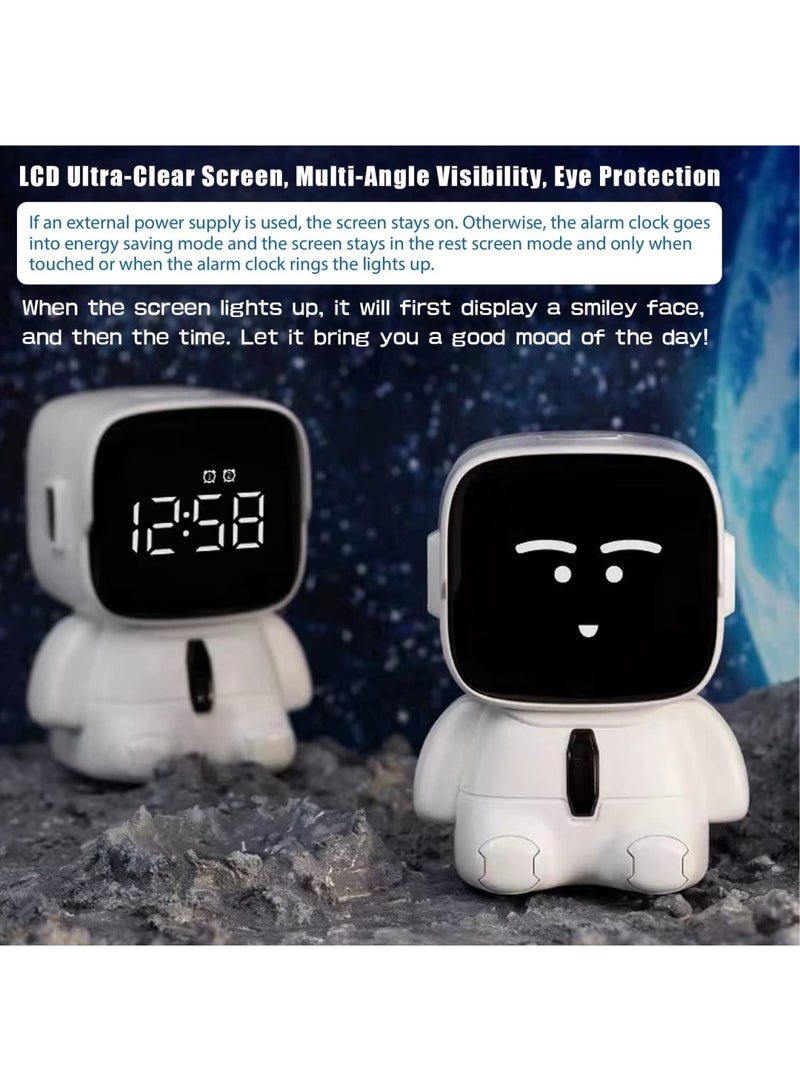 SYOSI Kids Digital Alarm Clock, UBC RechargeableLED Electronic Clock, 8 Levels of Volume Adjustment, 12/24H 5 Ringtones, Countdown Timer, Birthday Present for Kids, Teens, Girls(Astronaut) - Image 5