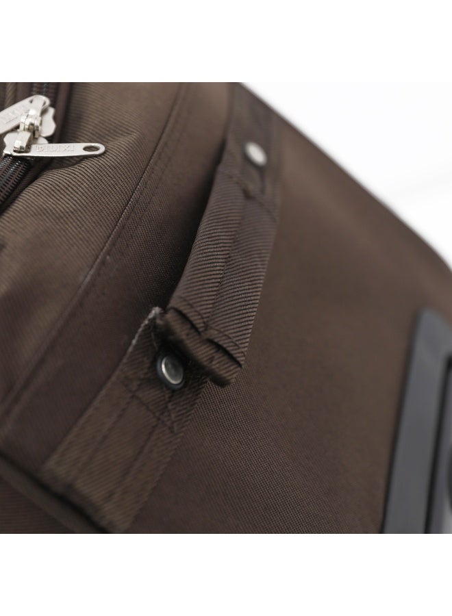 DILIXI Duffle Bag Set, 3 Pieces, Brown, Soft Oxford Fabric, Wheeled with Telescopic Handle - Image 4