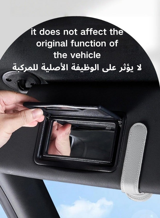 Generic Sunglasses Holders for Car Sun Visor with Ticket Card Clip, Multifunctional Magnetic Leather Eyeglasses Holder for Car, Sun Visor Glasses Hanger Mount Clip, Car Accessories, Universal Fit & Durable  - Image 5