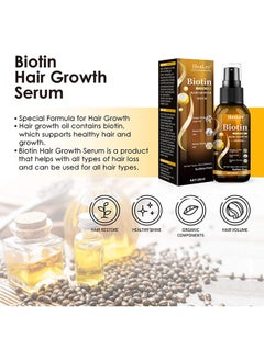 iBealee Biotin Hair Regrowth Serum Spray, Hair Essential Spray, Biotin Thickening Herbal Serum, Anti Hair Loss Serum For Hair Growth And Hair Loss, Hair Regrowth For Thicker Longer Fuller Hair  - Image 3
