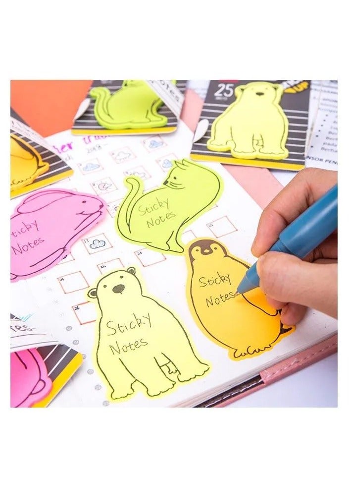Deli 25-Sheet Animal Shaped Sticky Notes - Image 2