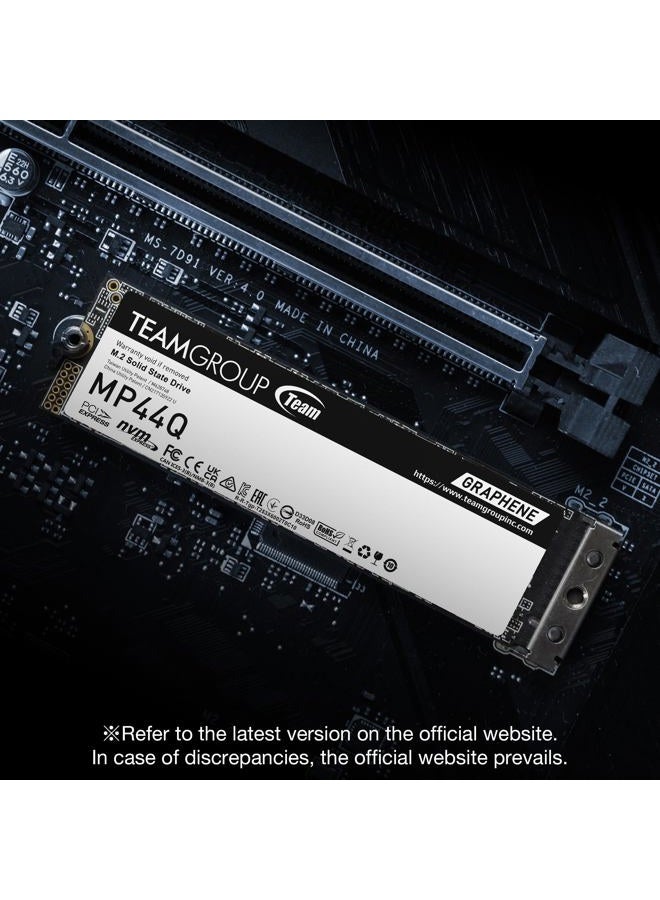 TeamGroup MP44Q 1TB SLC Cache Gen 4x4 M.2 2280 PCIe 4.0 with NVMe Laptop & Desktop & NUC & NAS SSD Solid State Drive (R/W Speed up to 7,400/6,200MB/s) TM8FFD001T0C101 - Image 2