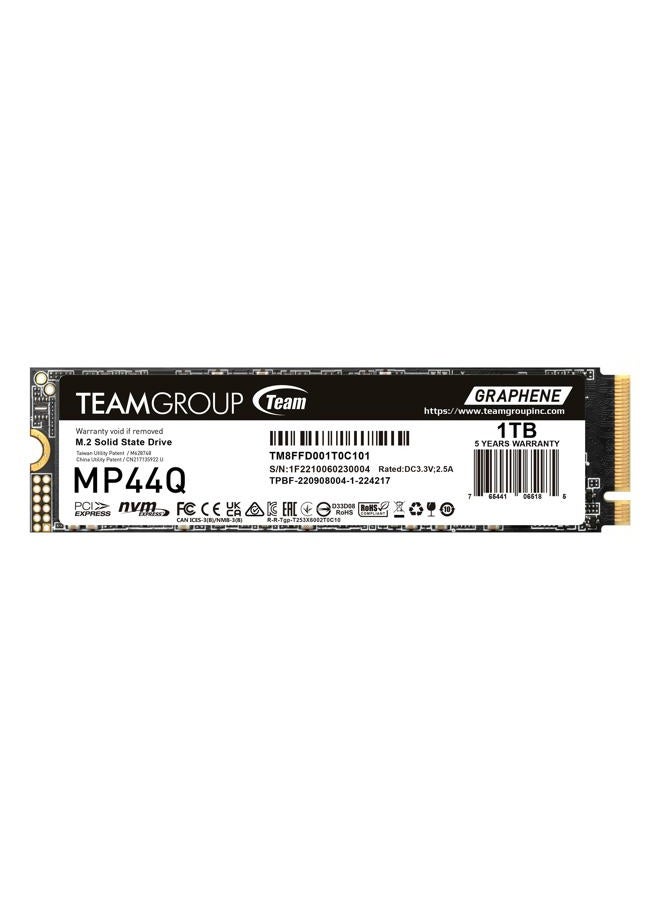 TeamGroup MP44Q 1TB SLC Cache Gen 4x4 M.2 2280 PCIe 4.0 with NVMe Laptop & Desktop & NUC & NAS SSD Solid State Drive (R/W Speed up to 7,400/6,200MB/s) TM8FFD001T0C101 - Image 1