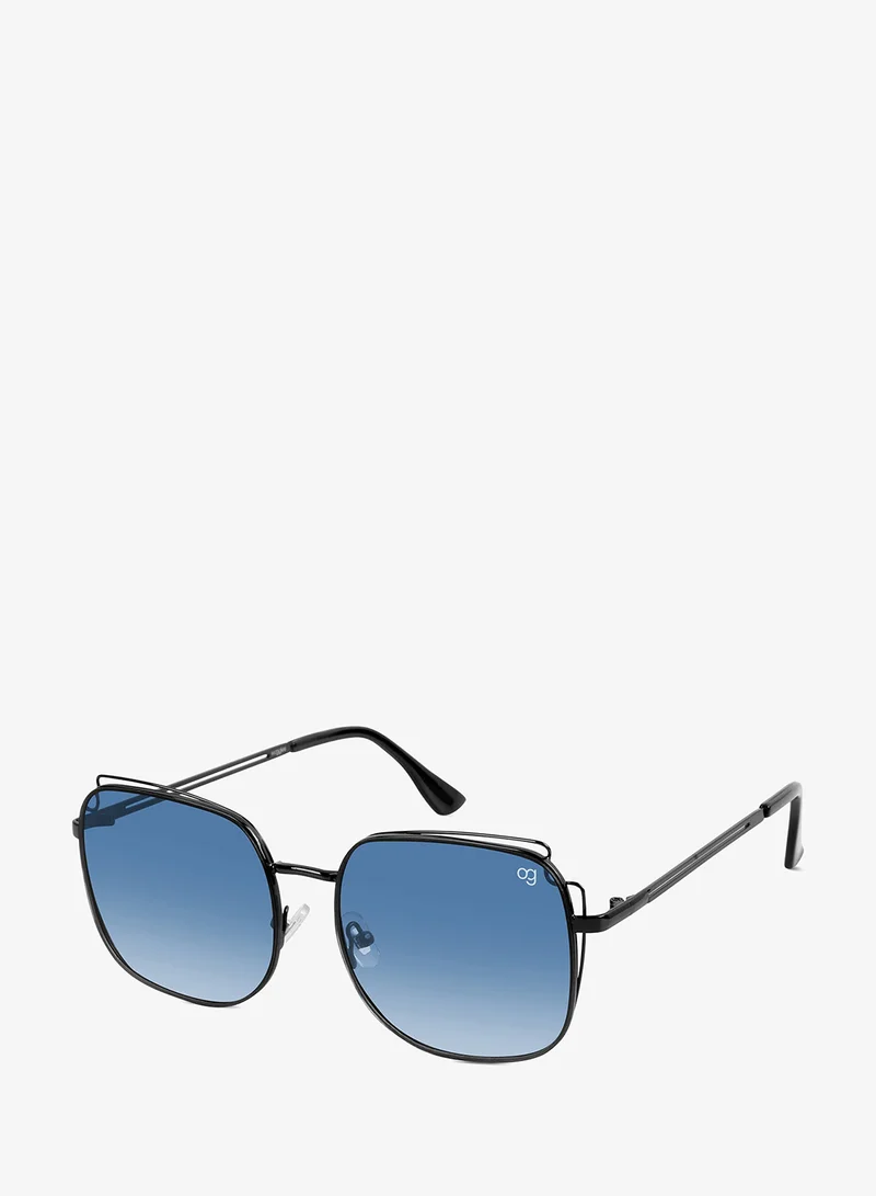 Woggles Latest & Stylish UV Protected BlueX Black Square Sunglasses for Men & Women