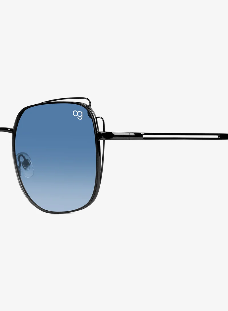Woggles Latest & Stylish UV Protected BlueX Black Square Sunglasses for Men & Women
