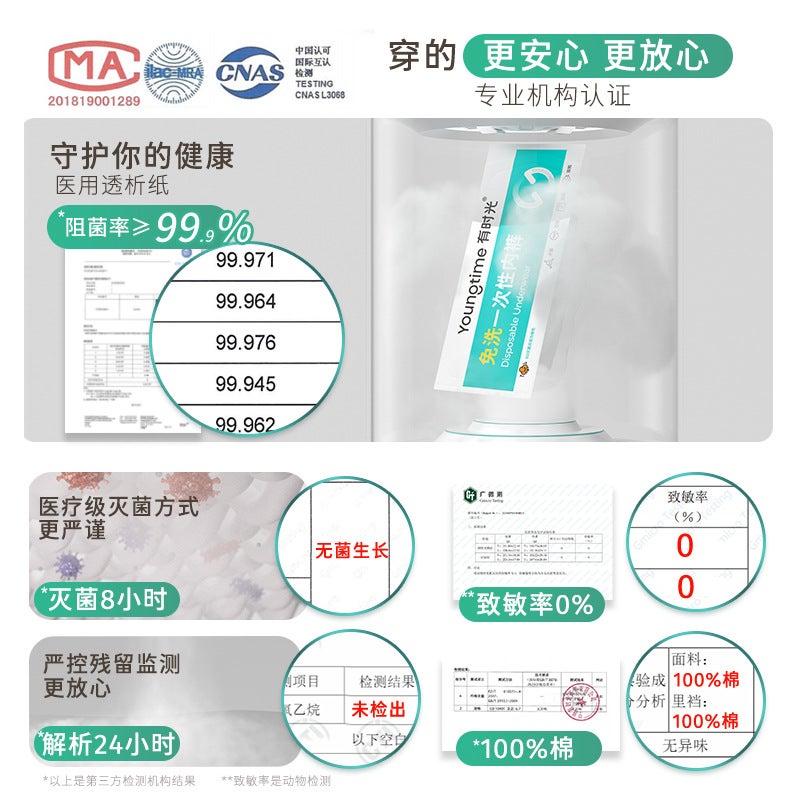 4 Pack Disposable Underwear Women Hotel No wash Sterile Travel Cotton Size 4XL for Personal Use - Image 4