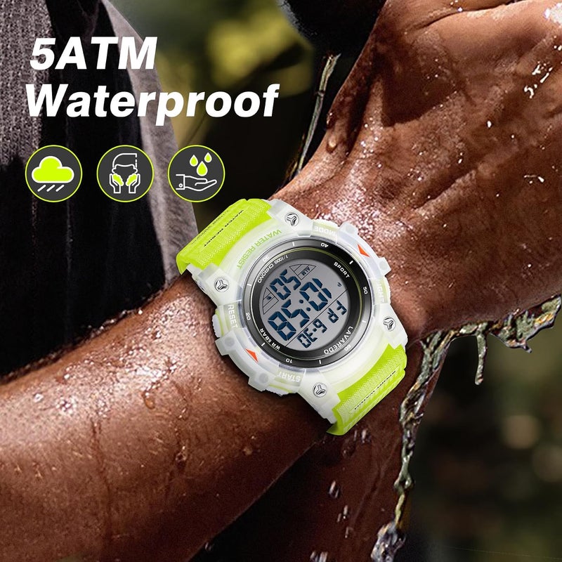 VTAIGE Men's Digital Watch Sports Outdoor Waterproof Watches for Men with LED Backlight Alarm Stopwatch Mens Watches Digital Chronograph Military Date - Image 5