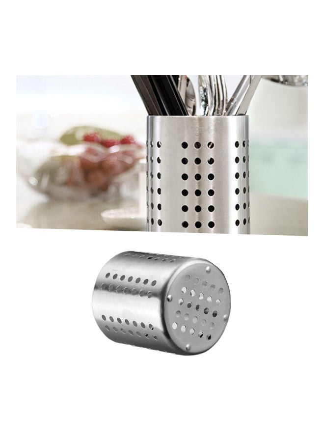 NIBEMINENT Cutlery Utensil Container Silver - Image 4