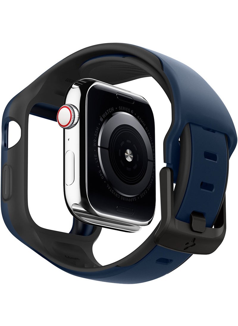 Spigen Liquid Air Pro Case with Band for Apple Watch 44mm Series 6/SE/5/4 - Blue  - Image 2