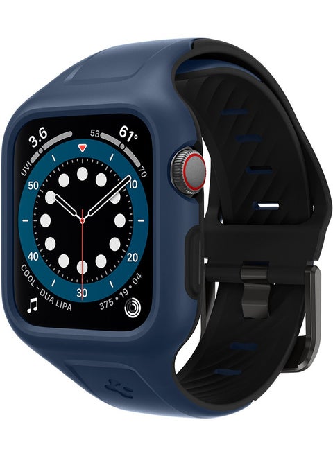 Liquid Air Pro Case with Band for Apple Watch 44mm Series 6/SE/5/4 - Blue