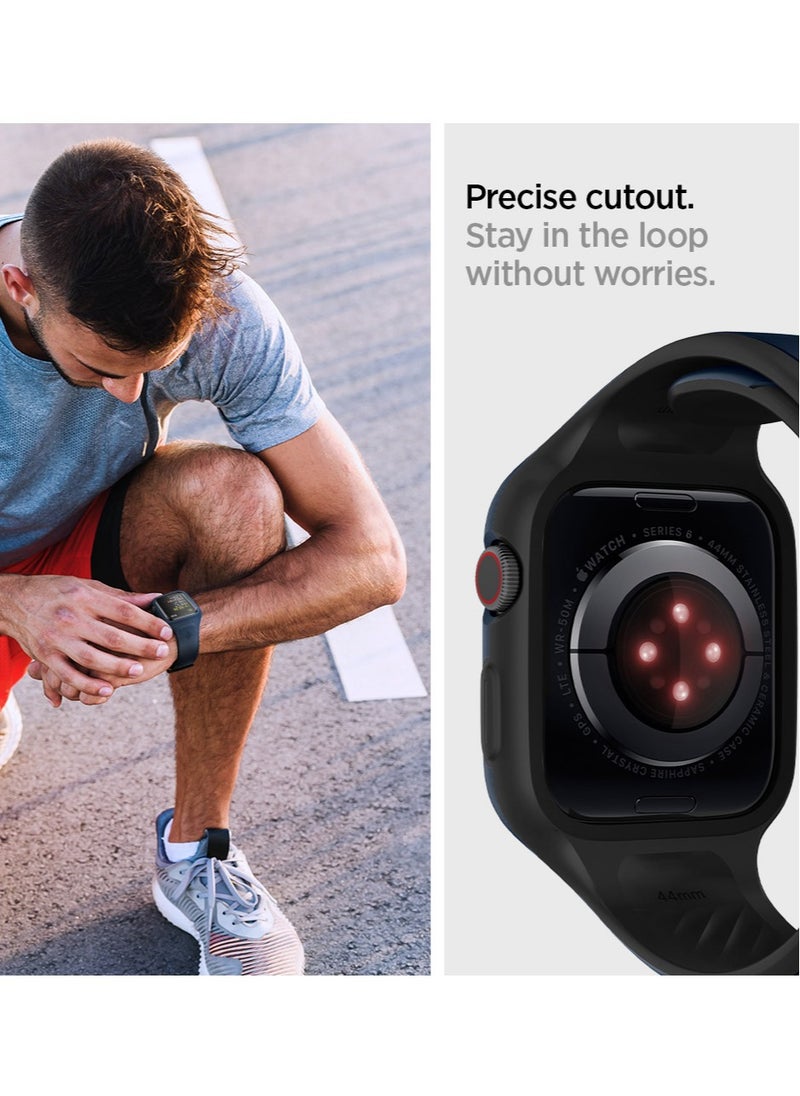 Spigen Liquid Air Pro Case with Band for Apple Watch 44mm Series 6/SE/5/4 - Blue  - Image 5
