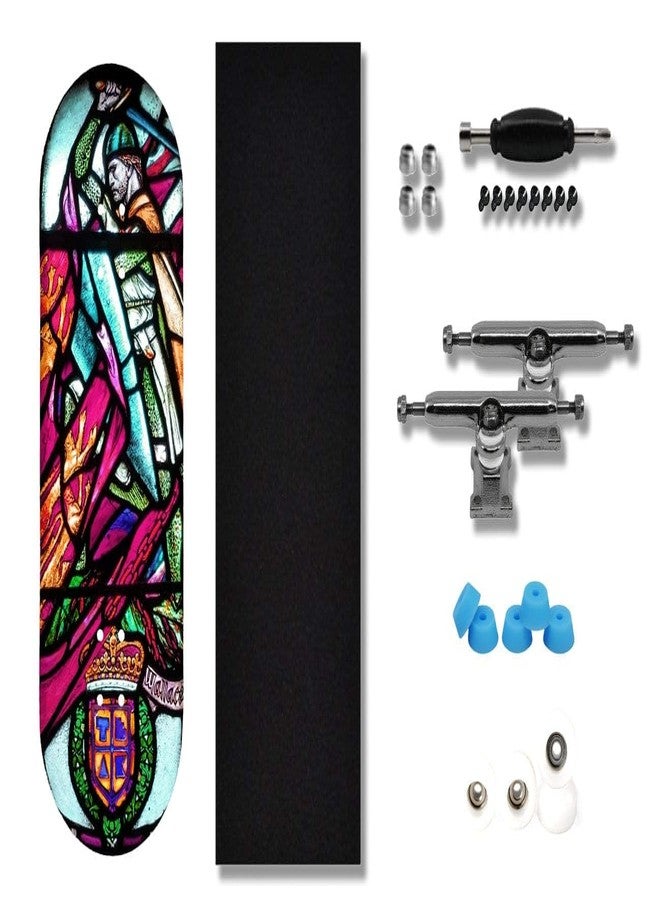 Teak Tuning Heat Transfer Graphic 34mm Fingerboard Complete - Wallace Stained Glass Edition - Image 5