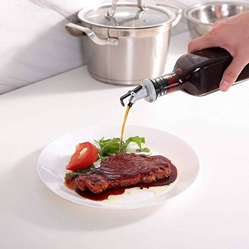 Valashiv Glass Oil and Vinegar Storage Bottle Cruet Seasoning Set for Dining Table and Home and Kitchen Sauce Bottle Dispenser 250ml Each Bottle Transparent Pack of 1 - Image 4