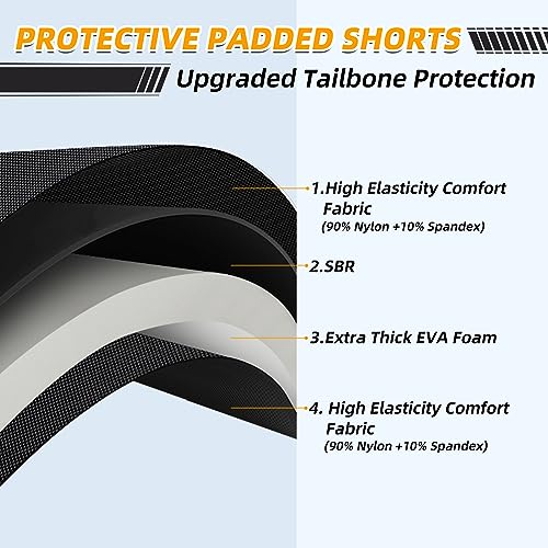 Cienfy 3D Hip Protective Padded Shorts EVA Tailbone Pad Impact Gear for Skiing Skating Snowboarding Skateboarding (Large) - Image 3