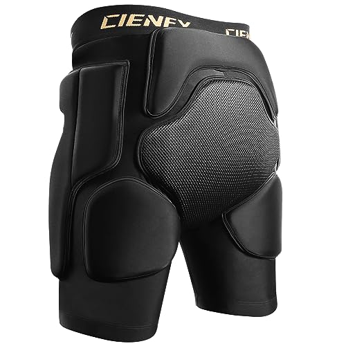 Cienfy 3D Hip Protective Padded Shorts EVA Tailbone Pad Impact Gear for Skiing Skating Snowboarding Skateboarding (Large) - Image 2
