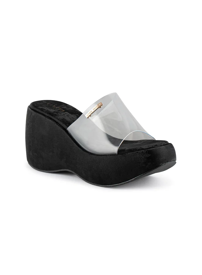 فينتشي صنادل نسائية ذات حزام واحد إسفين