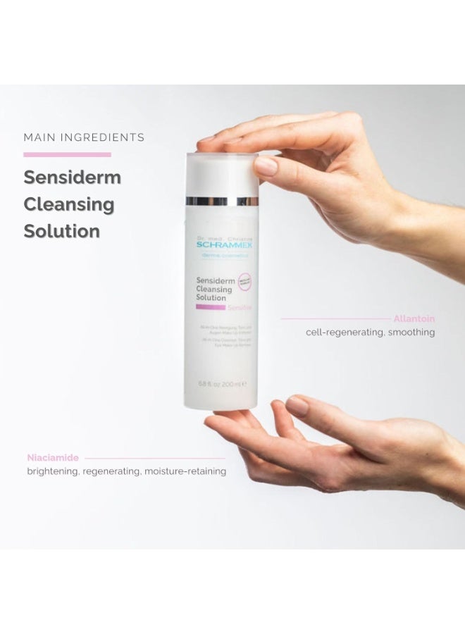 Schrammek Sensiderm Cleansing Solution (6.75 fl oz) - 3-in-1 Micellar Makeup Remover & Toner - Fragrance-Free - Gentle Cleanser for Sensitive Skin - Dr. Schrammek - Image 2
