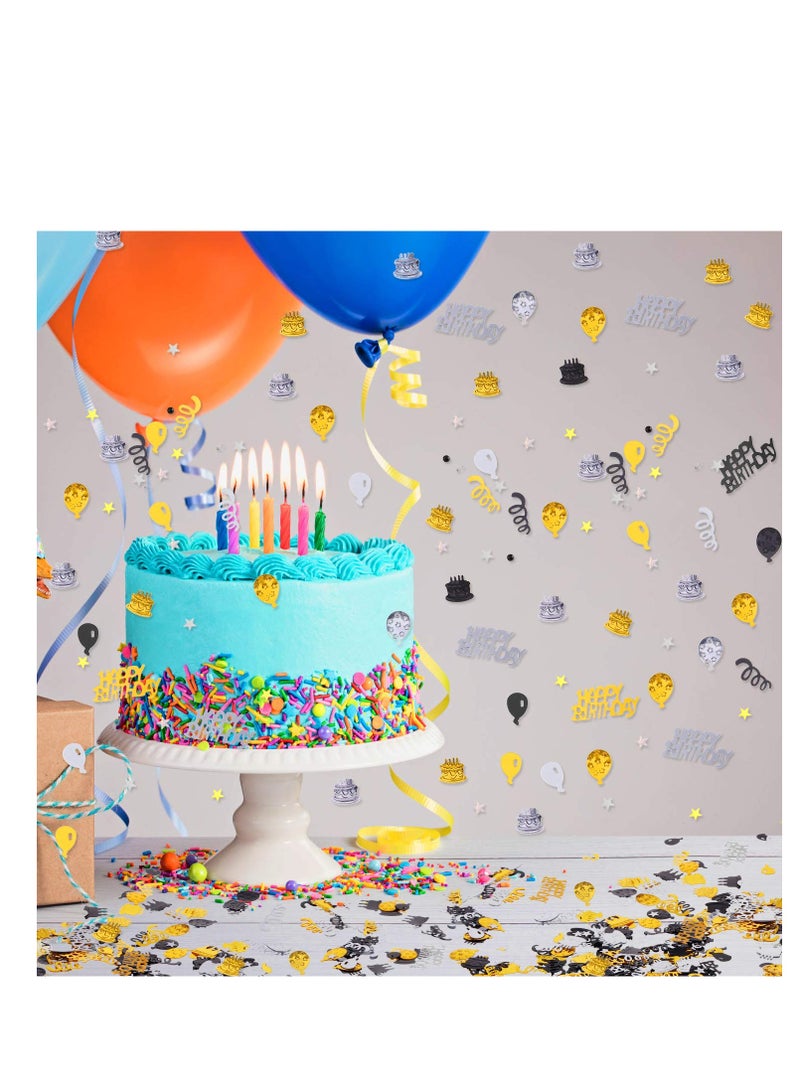 SOLARAE 3000 Pieces Happy Birthday Confetti, Birthday Cake Confetti Metallic Foil Balloon Confetti Table Scatter Confetti, Decorations for Birthday Party, Baby Shower, DIY Arts and Crafting (3 Colors) - Image 5