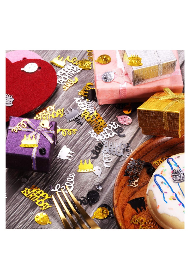 SOLARAE 3000 Pieces Happy Birthday Confetti, Birthday Cake Confetti Metallic Foil Balloon Confetti Table Scatter Confetti, Decorations for Birthday Party, Baby Shower, DIY Arts and Crafting (3 Colors) - Image 3